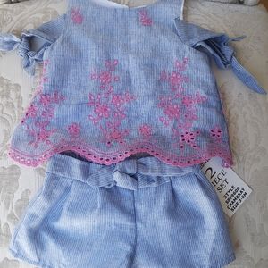 Rare editions eyelet baby outfit